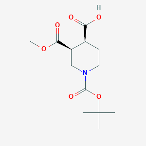 rac-(3R,4R)-1-[(tert-butoxy)carbonyl]-3-(methoxycarbonyl)piperidine-4-carboxylicacid,cis