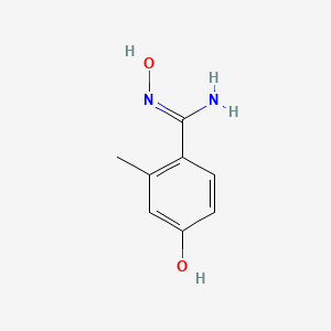 molecular formula C8H10N2O2 B13616057 N',4-Dihydroxy-2-methylbenzimidamide 