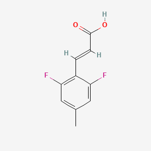 molecular formula C10H8F2O2 B13616063 2,6-Difluoro-4-methylcinnamic acid 