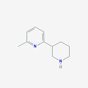 molecular formula C11H16N2 B13616067 2-Methyl-6-(piperidin-3-yl)pyridine 