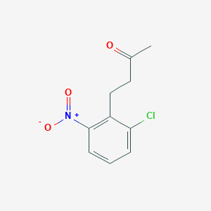 molecular formula C10H10ClNO3 B13616075 4-(2-Chloro-6-nitrophenyl)butan-2-one 