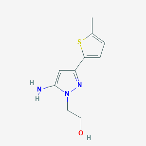 2-(5-Amino-3-(5-methylthiophen-2-yl)-1h-pyrazol-1-yl)ethan-1-ol