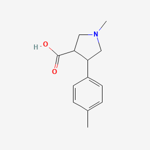 1-Methyl-4-(4-methylphenyl)pyrrolidine-3-carboxylic acid