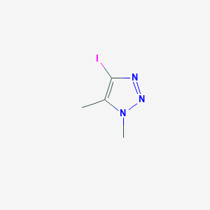 molecular formula C4H6IN3 B13616137 4-iodo-1,5-dimethyl-1H-1,2,3-triazole 