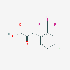 3-[4-Chloro-2-(trifluoromethyl)phenyl]-2-oxopropanoic acid