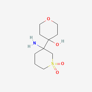 3-Amino-3-(4-hydroxyoxan-4-yl)-1lambda6-thiane-1,1-dione