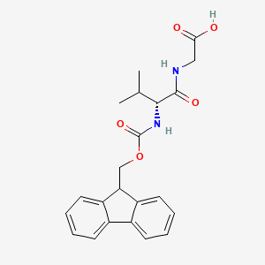 2-[(2R)-2-({[(9H-fluoren-9-yl)methoxy]carbonyl}amino)-3-methylbutanamido]acetic acid