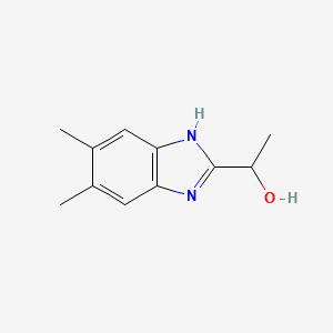 molecular formula C11H14N2O B1361619 1-(5,6-二甲基-1h-苯并咪唑-2-基)乙醇 CAS No. 6761-87-1