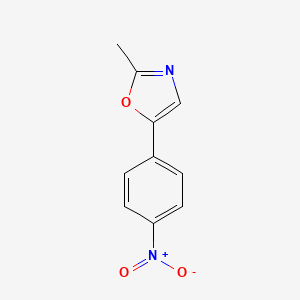 molecular formula C10H8N2O3 B1361620 2-甲基-5-(4-硝基苯基)-1,3-噁唑 CAS No. 31699-02-2
