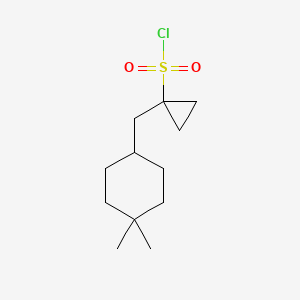 1-((4,4-Dimethylcyclohexyl)methyl)cyclopropane-1-sulfonyl chloride