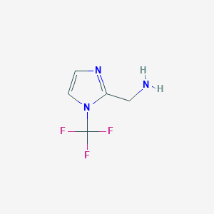 molecular formula C5H6F3N3 B13616363 [1-(Trifluoromethyl)imidazol-2-yl]methanamine 