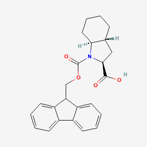 molecular formula C24H25NO4 B13616382 (2S,3aR,7aS)-1-Fmoc-octahydro-1H-indole-2-carboxylicAcid 