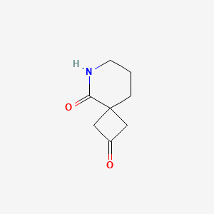 molecular formula C8H11NO2 B13616396 6-Azaspiro[3.5]nonane-2,5-dione 