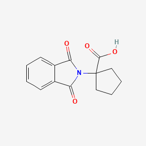 molecular formula C14H13NO4 B1361641 1-(1,3-二氧代异吲哚-2-基)环戊烷-1-羧酸 CAS No. 51971-46-1