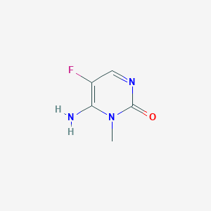 molecular formula C5H6FN3O B13616410 5-fluoro-4-imino-3-methyl-3,4-dihydropyrimidin-2(1H)-one 