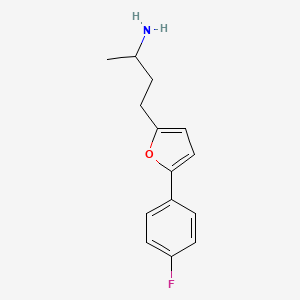 molecular formula C14H16FNO B13616430 4-(5-(4-Fluorophenyl)furan-2-yl)butan-2-amine 