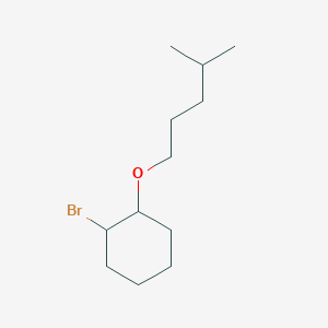 molecular formula C12H23BrO B13616445 1-Bromo-2-((4-methylpentyl)oxy)cyclohexane 