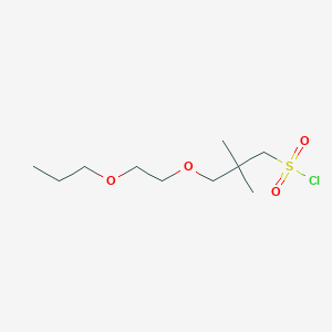 2,2-Dimethyl-3-(2-propoxyethoxy)propane-1-sulfonyl chloride