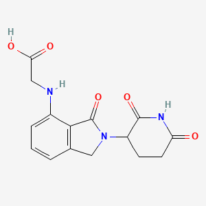 molecular formula C15H15N3O5 B13616486 (2-(2,6-Dioxopiperidin-3-yl)-3-oxoisoindolin-4-yl)glycine 