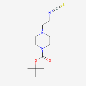 molecular formula C12H21N3O2S B13616526 Tert-butyl4-(2-isothiocyanatoethyl)piperazine-1-carboxylate 