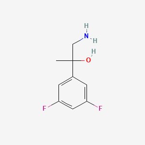 molecular formula C9H11F2NO B13616576 1-Amino-2-(3,5-difluorophenyl)propan-2-ol 