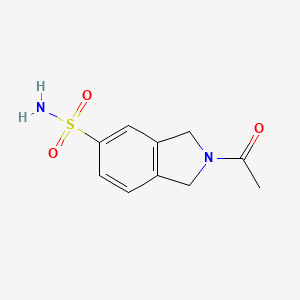 molecular formula C10H12N2O3S B13616581 2-acetyl-2,3-dihydro-1H-isoindole-5-sulfonamide 