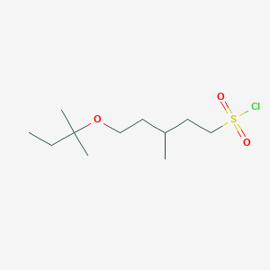 molecular formula C11H23ClO3S B13616583 3-Methyl-5-(tert-pentyloxy)pentane-1-sulfonyl chloride 