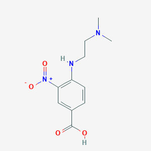 molecular formula C11H15N3O4 B1361659 4-{[2-(二甲基氨基)乙基]氨基}-3-硝基苯甲酸 CAS No. 104144-91-4