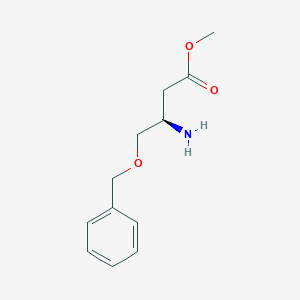 molecular formula C12H17NO3 B13616597 methyl (3R)-3-amino-4-phenylmethoxybutanoate CAS No. 497847-07-1