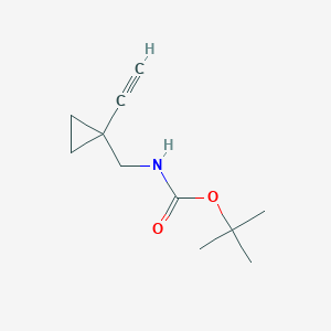 molecular formula C11H17NO2 B13616603 Tert-butyl ((1-ethynylcyclopropyl)methyl)carbamate 