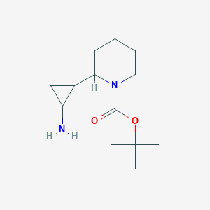 molecular formula C13H24N2O2 B13616618 Tert-butyl 2-(2-aminocyclopropyl)piperidine-1-carboxylate 