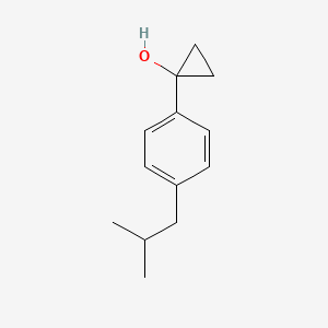 molecular formula C13H18O B13616646 1-(4-Isobutylphenyl)cyclopropan-1-ol 