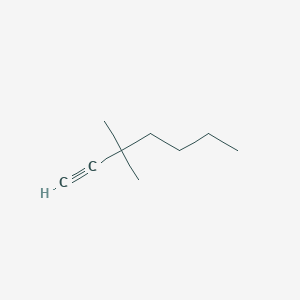 molecular formula C9H16 B13616668 3,3-Dimethylhept-1-yne 