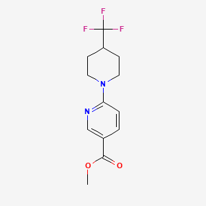 B1361667 Methyl 6-[4-(trifluoromethyl)piperidino]nicotinate CAS No. 1033463-23-8