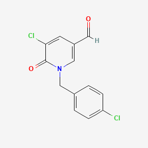 molecular formula C13H9Cl2NO2 B1361668 5-氯-1-(4-氯苄基)-6-氧代-1,6-二氢-3-吡啶甲醛 CAS No. 1033463-21-6