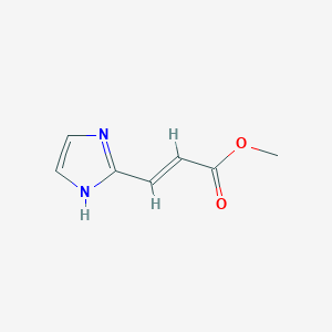 molecular formula C7H8N2O2 B13616719 methyl (E)-3-(imidazol-2-yl)propenoate 