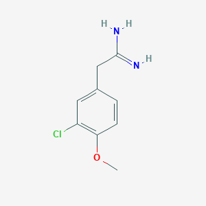 molecular formula C9H11ClN2O B13616728 2-(3-Chloro-4-methoxyphenyl)acetimidamide 