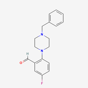 B1361673 2-(4-Benzylpiperazin-1-yl)-5-fluorobenzaldehyde CAS No. 883512-26-3