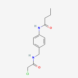 N-{4-[(2-chloroacetamido)methyl]phenyl}butanamide