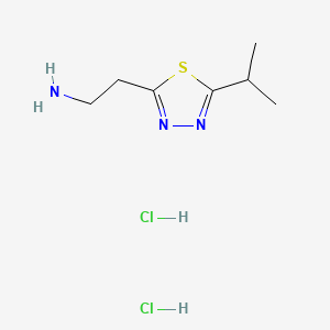 2-[5-(Propan-2-yl)-1,3,4-thiadiazol-2-yl]ethan-1-amine dihydrochloride