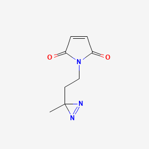 molecular formula C8H9N3O2 B13616778 1-[2-(3-methyl-3H-diazirin-3-yl)ethyl]-2,5-dihydro-1H-pyrrole-2,5-dione 