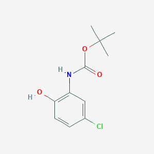 molecular formula C11H14ClNO3 B13616848 Tert-butyl 5-chloro-2-hydroxyphenylcarbamate 