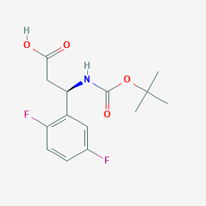 molecular formula C14H17F2NO4 B13616850 (R)-3-((tert-Butoxycarbonyl)amino)-3-(2,5-difluorophenyl)propanoic acid CAS No. 1228557-04-7