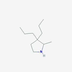 molecular formula C11H23N B13616893 2-Methyl-3,3-dipropylpyrrolidine 