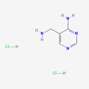 molecular formula C5H10Cl2N4 B13616965 5-(Aminomethyl)pyrimidin-4-amine;dihydrochloride 