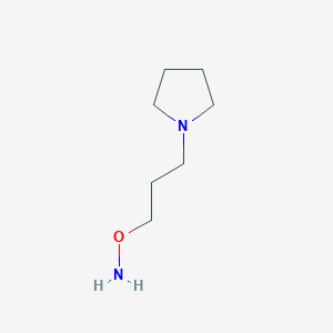 molecular formula C7H16N2O B13616977 O-[3-(1-pyrrolidinyl)propyl]Hydroxylamine 