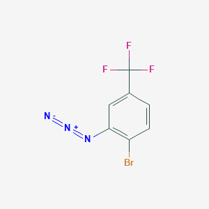 molecular formula C7H3BrF3N3 B13616997 2-Azido-1-bromo-4-(trifluoromethyl)benzene 