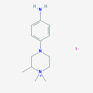 molecular formula C13H22IN3 B13616998 4-(4-Aminophenyl)-1,1,2-trimethylpiperazin-1-ium iodide 