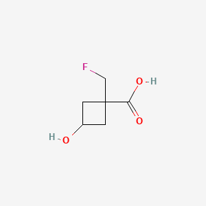 1-(Fluoromethyl)-3-hydroxycyclobutane-1-carboxylic acid