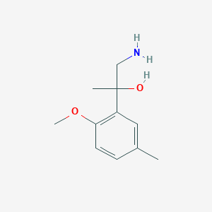 molecular formula C11H17NO2 B13617032 1-Amino-2-(2-methoxy-5-methylphenyl)propan-2-ol 